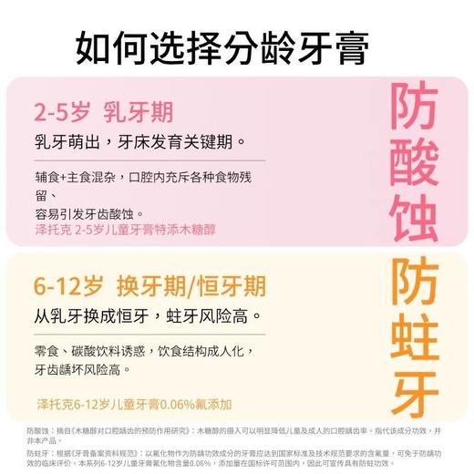 日本进口ZETTOC泽托克儿童宝宝牙膏2-5岁6岁以上西瓜味香橙味可乐味无氟乳牙期效期26年10月 商品图3