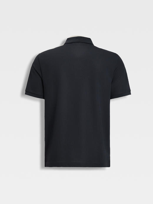 callisto桑葚蓝中珠地桑蚕丝混纺T恤 商品图1