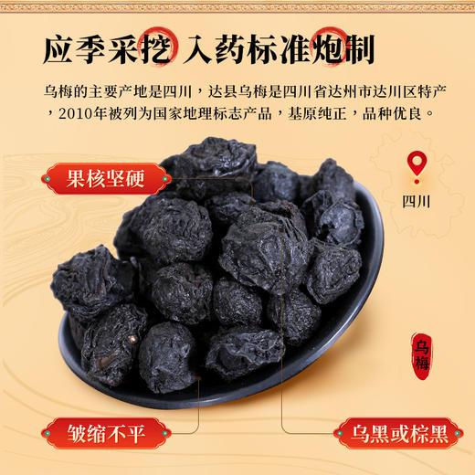 康美药业乌梅200g/瓶 康美罐装中药饮片 商品图2
