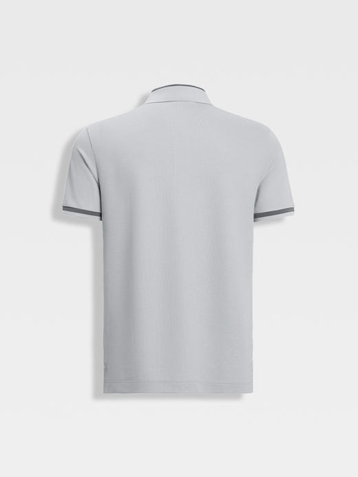 callisto水雾灰小珠地丝绵混纺弹力T恤 商品图1