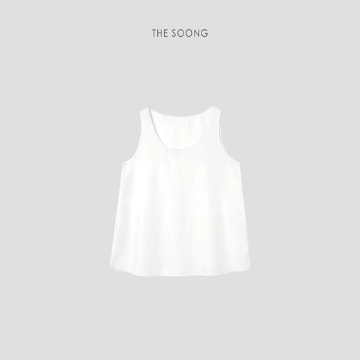 THESOONG"留白美学"100%桑蚕丝超轻盈柔感圆领背心上衣HBBX7169 商品图2