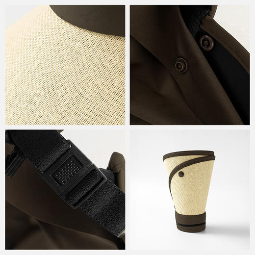 【秒杀！26.9！夏上新！三合一功能防晒神器🔥】加大帽檐+UPF50+强力防护🌞可拆披肩+可折叠设计，骑车出游全搞定！👒加大帽檐遮阳防晒帽 女夏护披肩防紫外线骑车草编空顶太阳帽 可折叠 商品图3