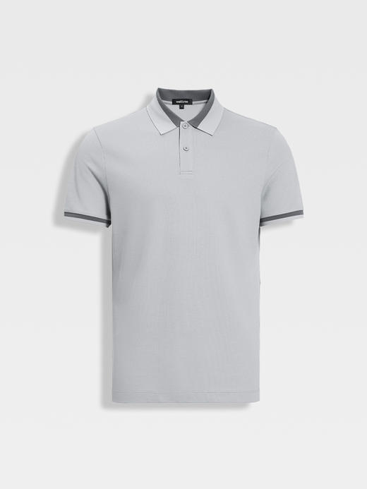 callisto水雾灰小珠地丝绵混纺弹力T恤 商品图0