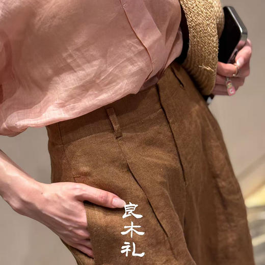【预售7天】良木礼亚麻五分裤（2850425） 商品图2