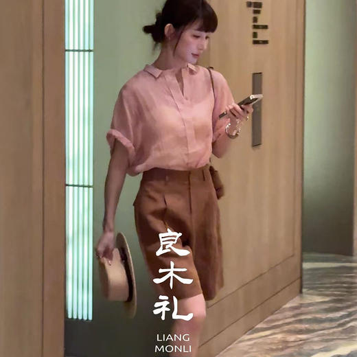 【预售7天】良木礼亚麻五分裤（2850425） 商品图3