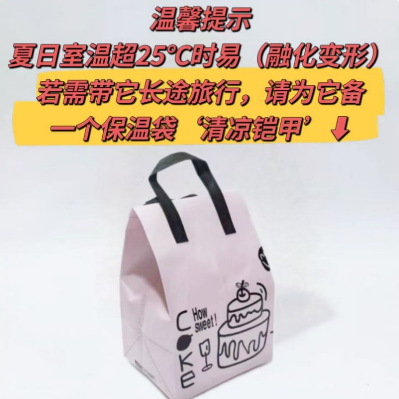 一次性蛋糕保温袋 内附冰包2只 可保温1-2小时（蛋糕需提前6小时下单，不接急单）