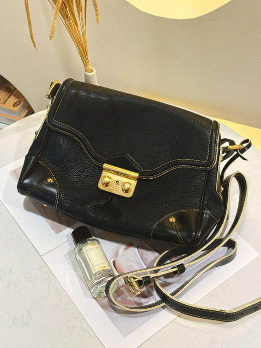 LV 苏哈里 中古 黑色 山羊皮 斜挎包 商品图0