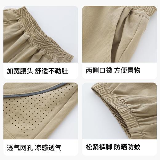 儿童裤子男童马裤七分裤女童中裤男大童夏季冰丝速干运动薄款短裤 商品图3