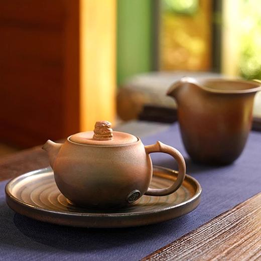 【特惠6折】台湾陆宝柴烧原矿陶茶具泡茶壶茶海2025新款高端家用单壶大漠金沙 商品图6