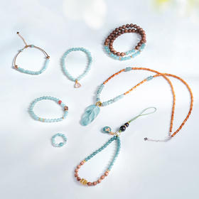 烟雨天青蓝水翡翠 冰润水头玉佩 静心安宁 古风手串手链 多款式可选【实物偏蓝绿】