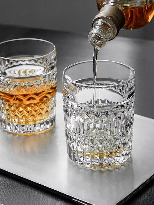 捷克进口BOHEMIA水晶玻璃杯威士忌杯创意套装 家用啤酒杯洋酒杯子波西米亚DIANA威士忌杯320ml 商品图4