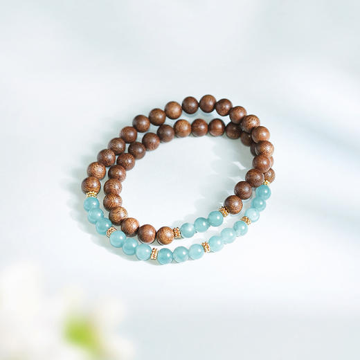 烟雨天青蓝水翡翠 冰润水头玉佩 静心安宁 古风手串手链 多款式可选【实物偏蓝绿】 商品图3