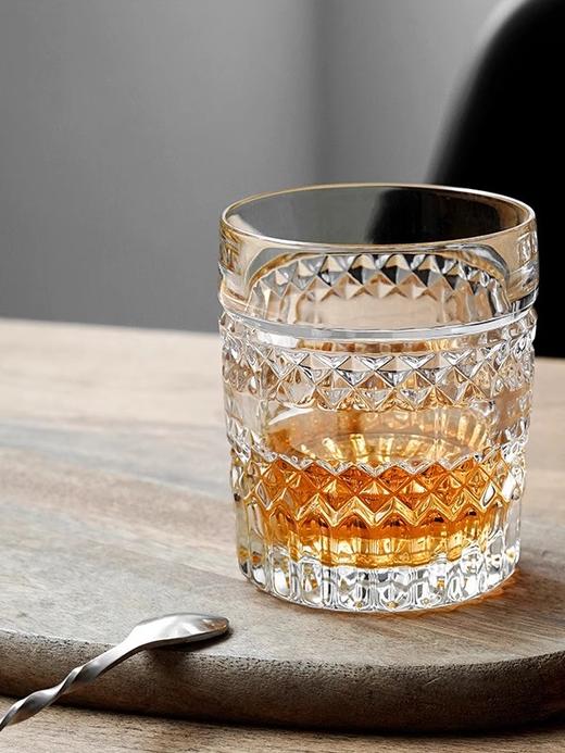捷克进口BOHEMIA水晶玻璃杯威士忌杯创意套装 家用啤酒杯洋酒杯子波西米亚DIANA威士忌杯320ml 商品图3