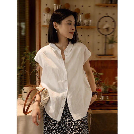 Charming姹弥 · 双穿棉麻衬衣+长款A字裙，遮肉显瘦，解锁N种少女感穿搭！ 商品图3