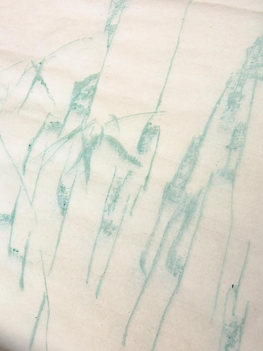 60-70年代上海朵云轩精制木版水印四尺全长大画笺(竹，色标:湖绿) 商品图11