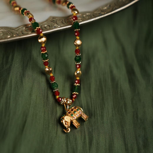 北京仓｜Tityaravy-Gaja-小金象 碧玺 项链［法国设计师］ 商品图1