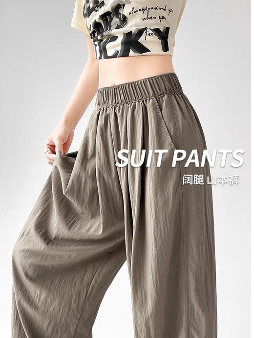 【69元2件，单拍不发】夏季薄款山本裤｜高腰垂感、宽松拖地 商品图2