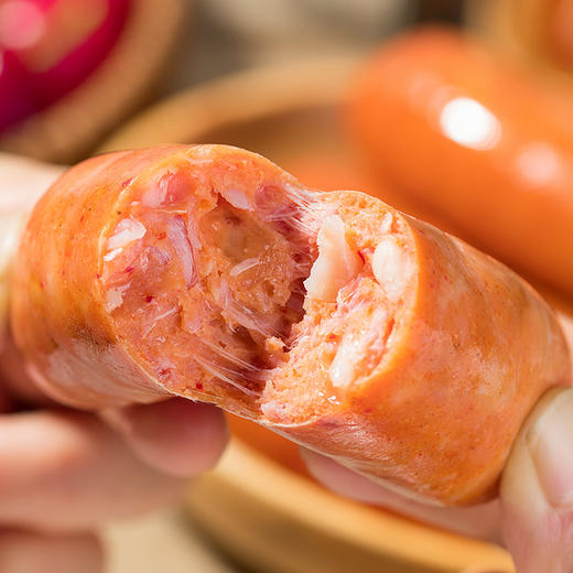 【拒绝“科技肠” 猪肉≥80% 一口爆汁】追肉记原味孜然鱿鱼藤椒等5口味爆汁肉肠 320g/盒（40g*8根）（下单赠多蔬鲜鲜脆皮肠/黑椒烤肠） 商品图6