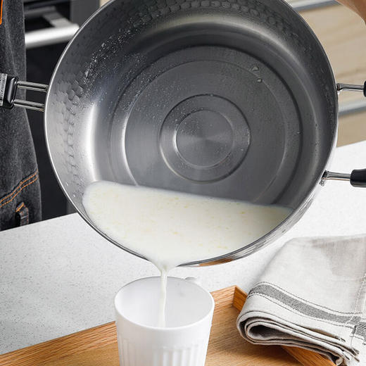 YOSHIKAWA 日本进口吉川雪平锅 不锈钢锅汤锅奶锅泡面煮面油炸锅树脂手柄24cm 商品图7