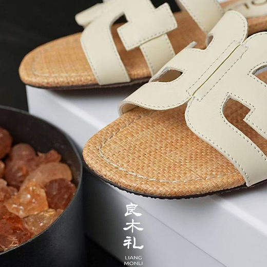 【特价不退不换】良木礼牛皮凉拖鞋（138-18） 商品图4