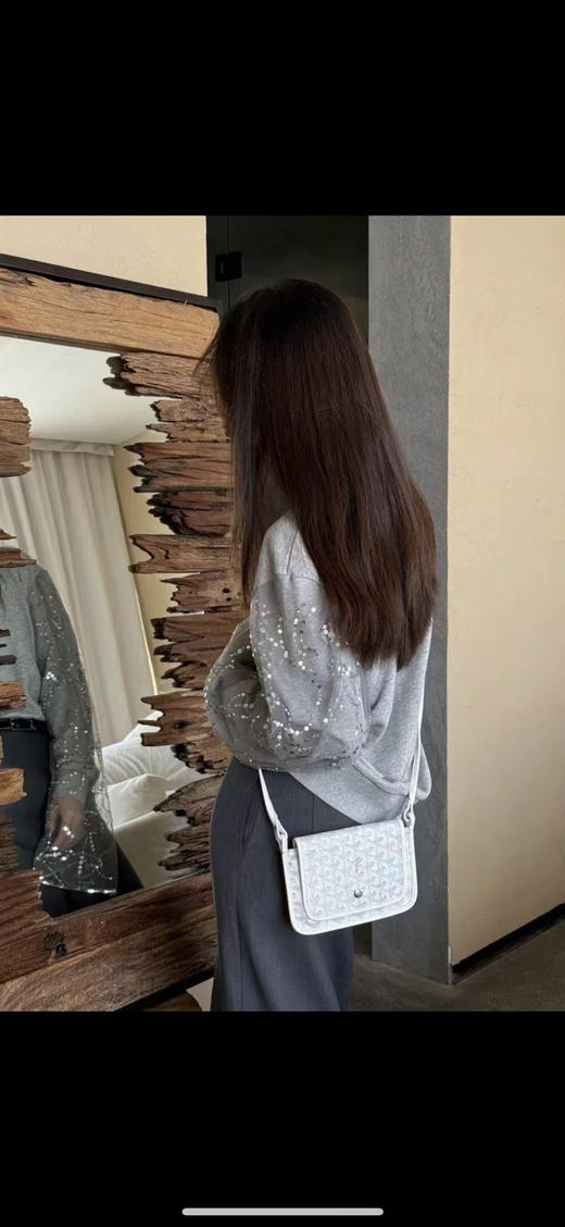 Goyard Plumet 白色 老花 小号 信封 斜挎包 商品图3