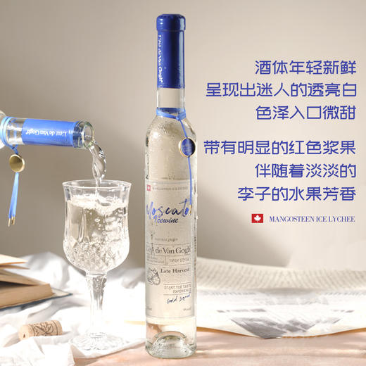 梵高之夏山竹荔枝莫斯卡托冰爽白葡萄酒 小甜酒甜白果酒夏日微醺 两支装375ml*2 商品图2