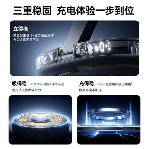 倍思 EnerFill满电 FF11 折叠无线充电器 Qi2 15W（含：1m C To C 数据线 ） 商品图2