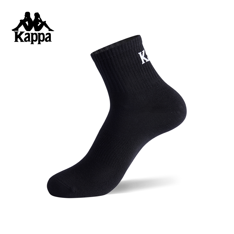Kappa卡帕背靠背运动袜男2025新款夏季吸汗透气中筒袜子跑步袜女K0FY8WE03