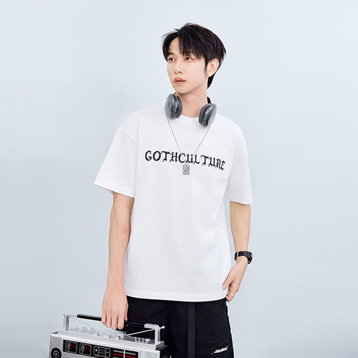 【新品上市】HX 纯棉夏季圆领短袖T恤宽松C102520244101 商品图3