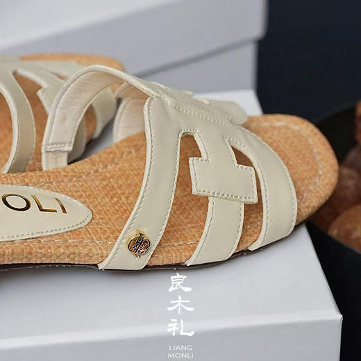 【特价不退不换】良木礼牛皮凉拖鞋（138-18） 商品图2