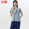 Threegun三枪 【爽滑竹棉】印花圆领女士短袖上衣打底衫-24110A011 商品缩略图10