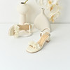 经典鲨2025夏季新品简约露趾后空甜美花朵高粗跟气质凉鞋女KC19-529191 商品缩略图2