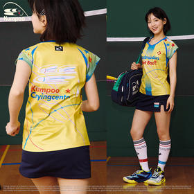 星星黄小飞袖羽毛球服！