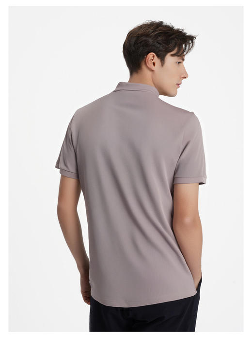 callisto薄雾粉中珠地桑蚕丝混纺T恤 商品图4