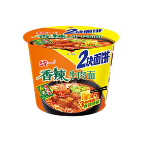 统一来一桶香辣牛肉面大桶(2块面饼）