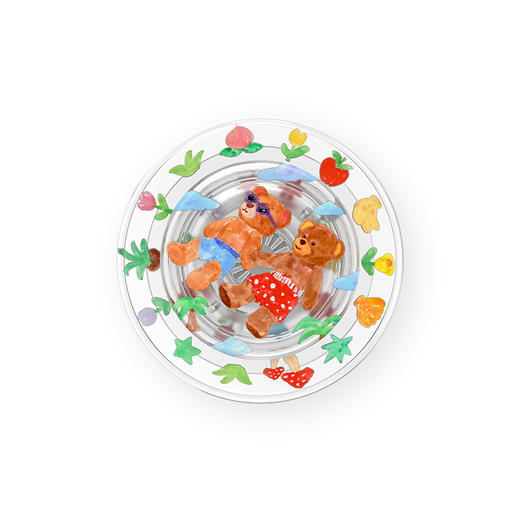 【青青呼吸】晴天出游记·MagSafe圆啪嗒 MAGSAFE磁吸手机气囊支架 Round圆啪嗒系列 撞色 动物 拼贴 商品图2