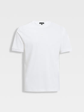 callisto纯净白长绒棉混纺T恤