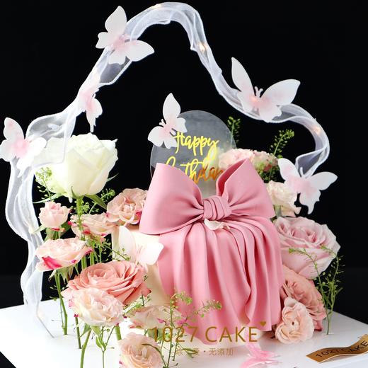 1027CAKE |   鲜花蝴蝶结蛋糕（需提前2-3天预订） 商品图3