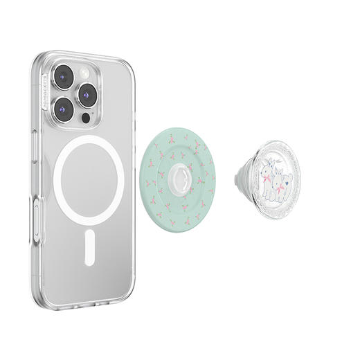 【青青呼吸】小兔的梦·MagSafe圆啪嗒 MAGSAFE磁吸手机气囊支架 Round圆啪嗒系列 蓝色 动物 拼贴 商品图3