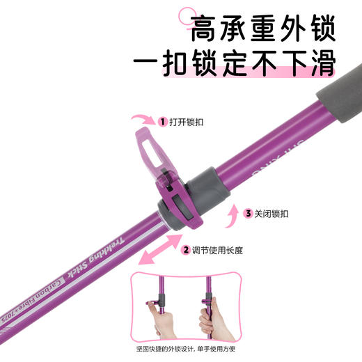 [三八特惠 159元1对！] 时行扶摇碳纤维可折叠轻量化登山杖 商品图6