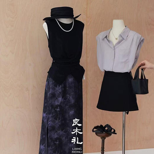 【不退不换】良木礼真丝翻领衬衫（25041） 商品图1