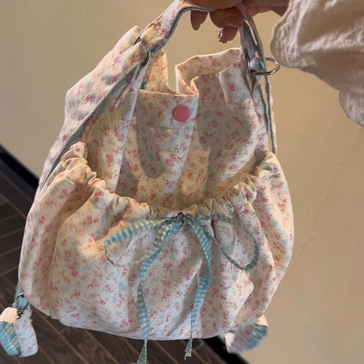 裁缝学苑AQ480新款帆布包碎花学生党双肩包可爱单肩斜挎包 商品图1