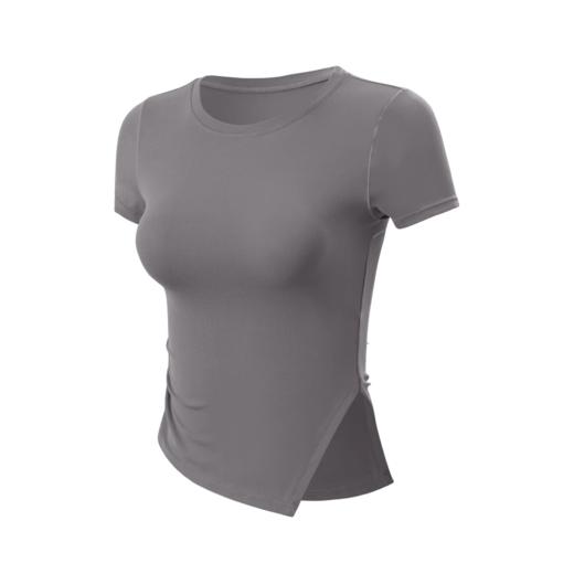 跃牌【禅语梵心】凉感透气抗菌不对称收腰运动上衣女短袖T恤DX5455 商品图4