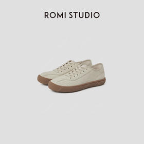 ROMI STUDIO“夏日休闲”极简风帆布低帮圆头平底休闲鞋 RWCRP33481