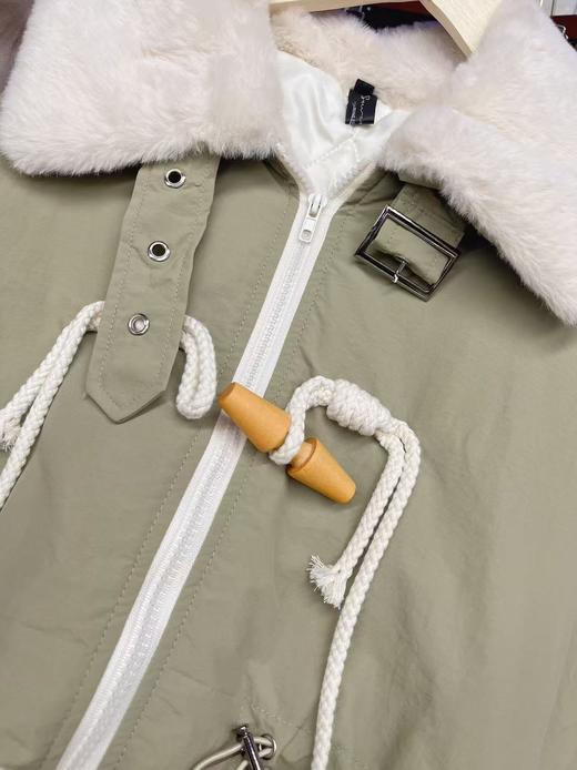 【诗铭洛可】2316棉服内里夹棉可收腰长款棉服外套B11-2 商品图1