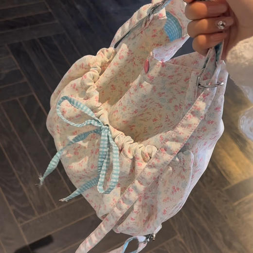 裁缝学苑AQ480新款帆布包碎花学生党双肩包可爱单肩斜挎包 商品图3