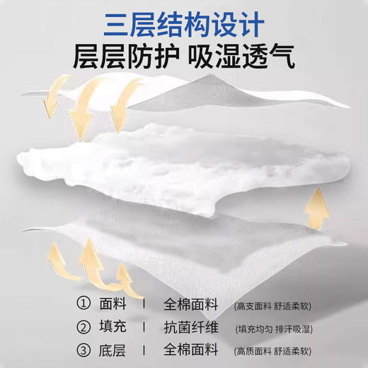 自然醒酒店双面全棉抗菌床褥软垫纯棉薄款床褥子可水洗席梦思防滑保护垫隔脏垫被LN 商品图5