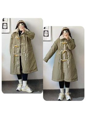 【诗铭洛可】2316棉服内里夹棉可收腰长款棉服外套B11-2