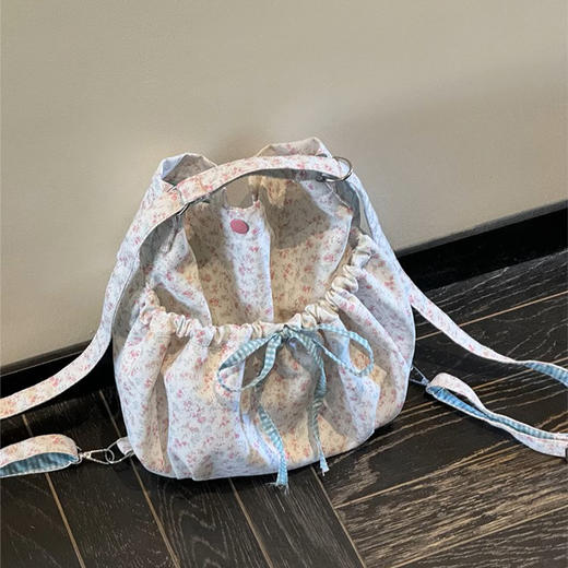 裁缝学苑AQ480新款帆布包碎花学生党双肩包可爱单肩斜挎包 商品图2