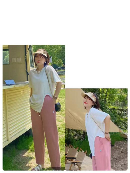 【诗铭洛可】W816 不规则波浪泡泡纹针织T恤 商品图4